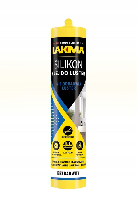 LAKMA MODESIL L - silikon klej do luster szkła LACOBEL 300ml BEZBARWNY