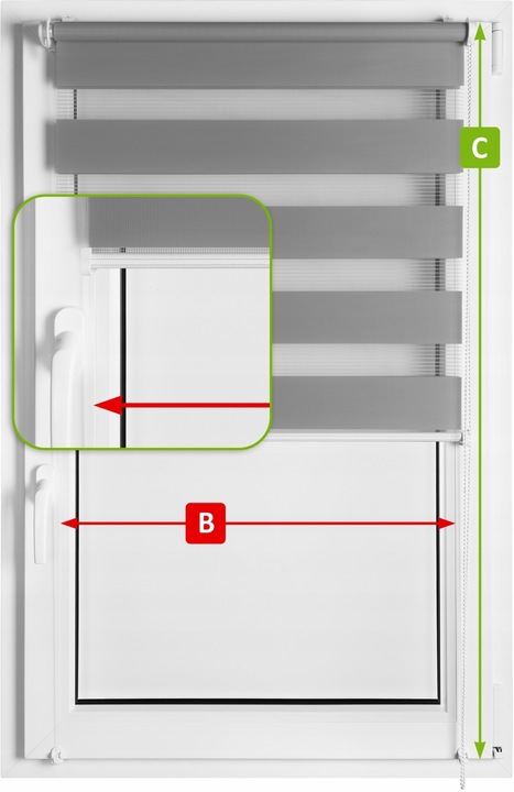 Roleta Dzień Noc na Wymiar 100x140 cm z Napinaczem