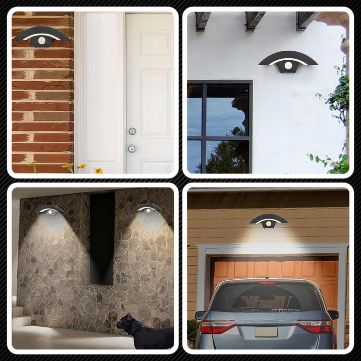 Kinkiet Ścienny Zewnętrzny Lampa Elewacyjna Czujnik Ruchu Zmierzchu 12W