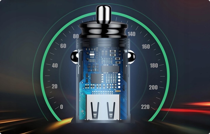 BASEUS MOCNA SZYBKA ŁADOWARKA SAMOCHODOWA USB USB-C TYP-C PD 30W QC 3.0 5A