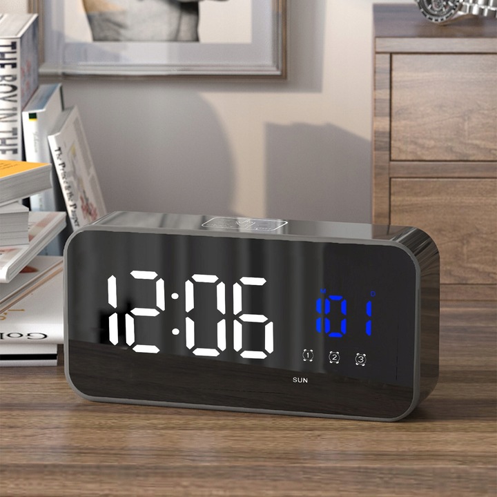 ZEGAR ELEKTORNICZNY BUDZIK LED NOWOCZESNY DESIGN WYSOKA FUNKCJONALNOŚĆ