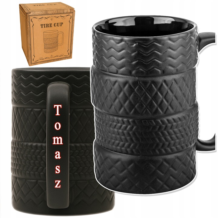 Prezent na 18-99 urodziny dla Taty Kolegi Kubek Opona z imieniem Zestaw