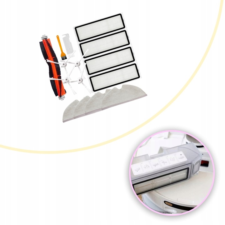SZCZOTKI WAŁEK FILTRY PADY MOPY do XIAOMI MI ROBOROCK S50 S5 S6 MAX
