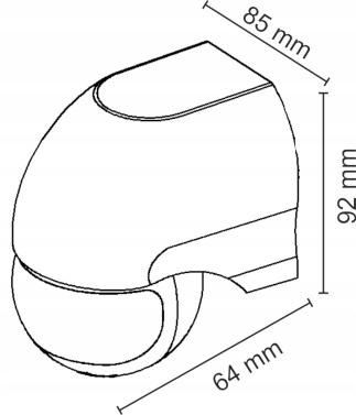 ŚCIENNY CZUJNIK RUCHU ZMIERZCHU PIR ZEWNĘTRZNY LED NATYNKOWY CZUJKA