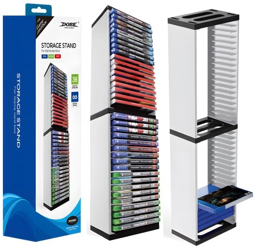 Stojak na gry Podstawka Półka na 36 gier do PS5, PS4, Xbox One, Xbox Series