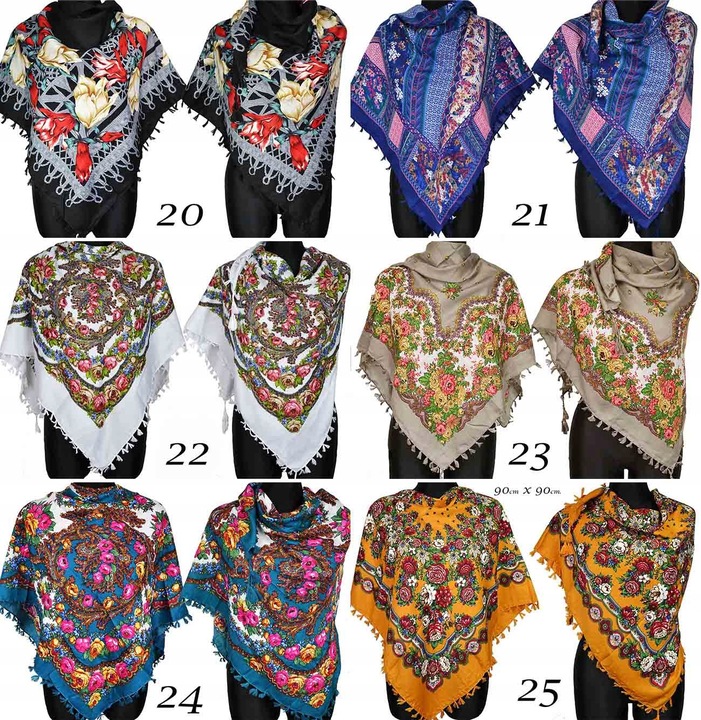 Oryginalna Chusta Ludowa Chusta Góralska Folk