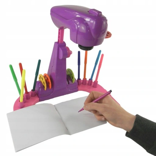 PROJEKTOR DO NAUKI RYSOWANIA RZUTNIK RÓŻOWY ZESTAW