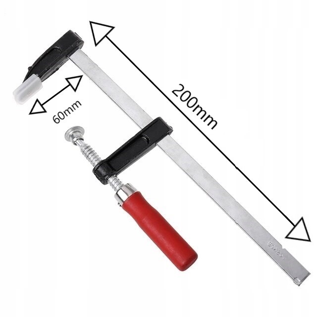 Ścisk stolarski śrubowy zacisk Typ F 150 mm