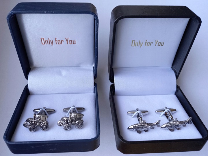 Spinki do mankietów Ryby Karp Lin dla Wędkarza