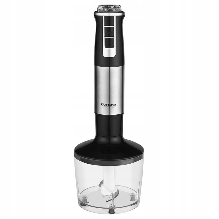 MOCNY BLENDER WIELOFUNKCYJNY MIKSER RĘCZNY 1500W SREBRNY LED AKCESORIA