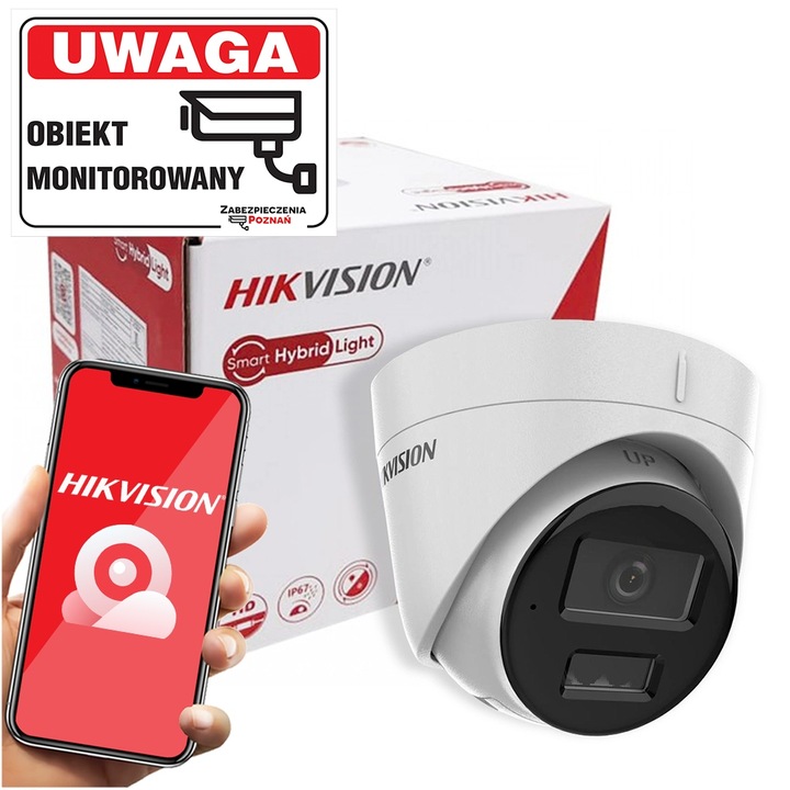 Zestaw kamer do monitoringu HIKVISION 6Mpx Dualny oświetlacz Detekcja Ruchu