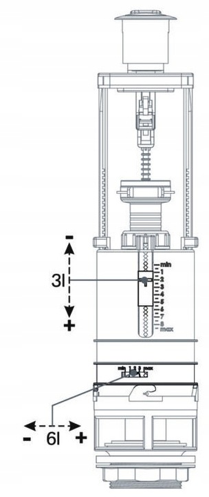 Zawór spustowy WC spłuczki Koło Cersanit Geberit