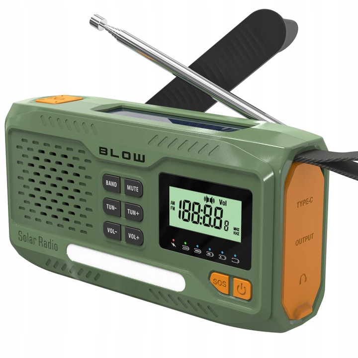 RADIO PRZENOŚNE KUCHENNE SOLARNE DYNAMO BUDOWLANE LATARKA POWERBANK