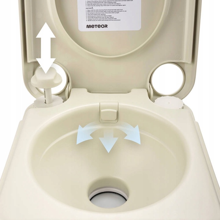 Toaleta turystyczna WC przenośna ze spłuczką działka budowa kemping METEOR