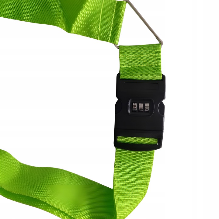 PAS DO WALIZKI ZABEZPIECZAJĄCY SPINAJĄCY BAGAŻ PODWÓJNY Z SZYFREM LIMONKOWY