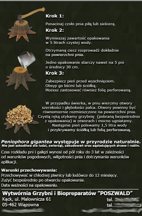 GRZYBNIA DO ROZKŁADU PNI PG POSZWALD EKO DRZEW 0,6