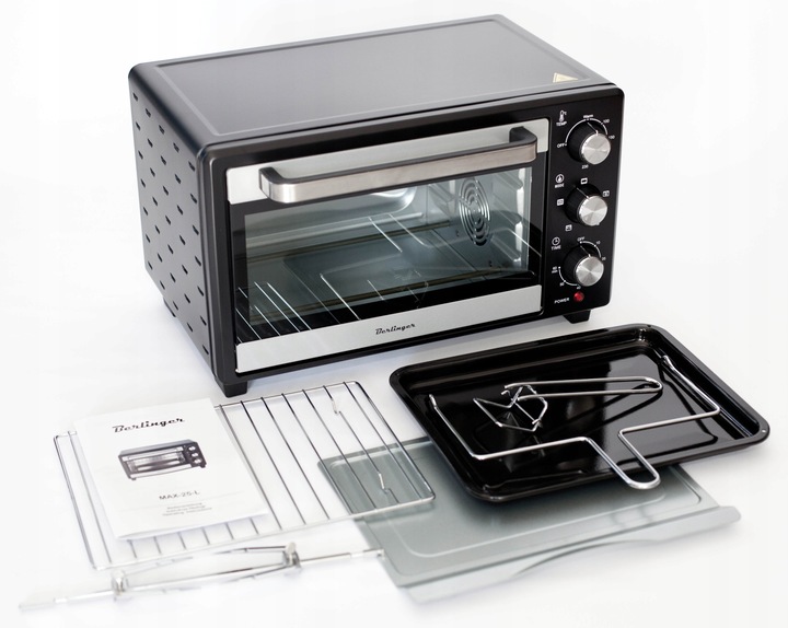 Mini piekarnik 25L - suszarka do grzybów - termoobieg rożno światło