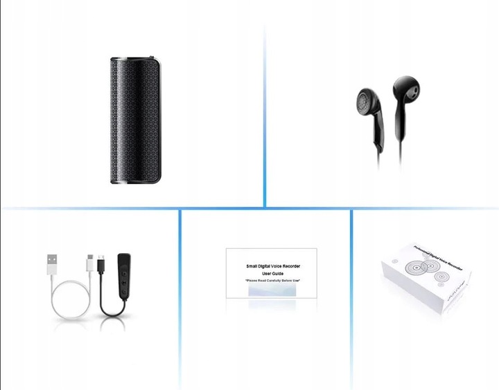 MINI DYKTAFON CYFROWY SZPIEGOWSKI PODSLUCH 500H PLUSKWA DO SAMOCHODU