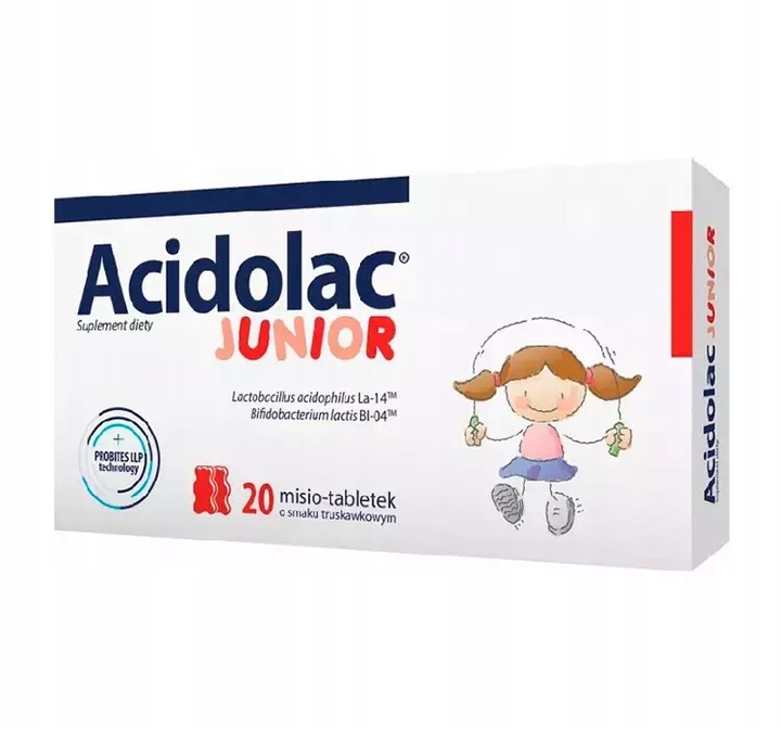 ACIDOLAC JUNIOR MISIO-TABLETKI (SMAK TRUSKAWKOWY)