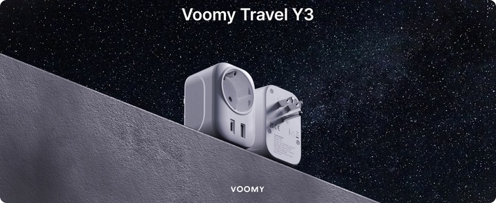 VOOMY Uniwersalna Przejściówka Gniazda USA EU Ładowarka USB i USB-C