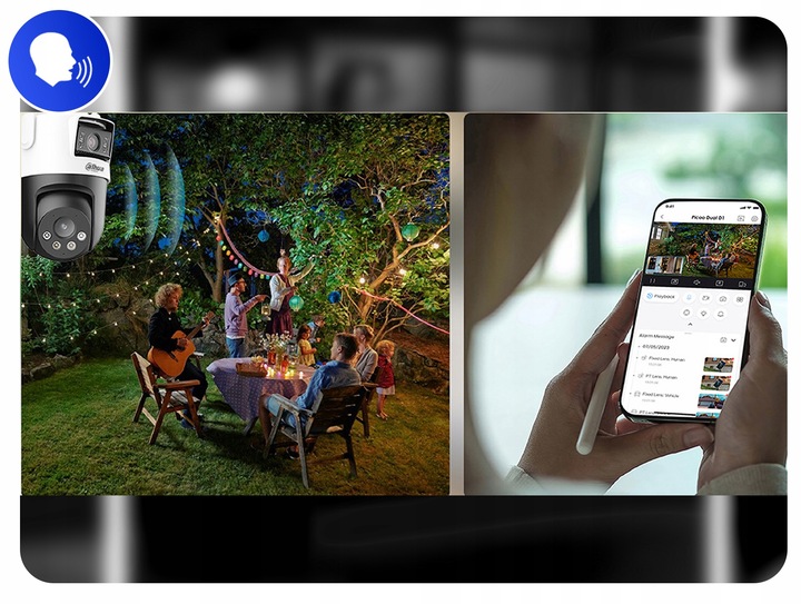 Kamera obrotowa zewnętrzna Dahua IP WiFi - dwa obiektywy (5MPx+5MPx)