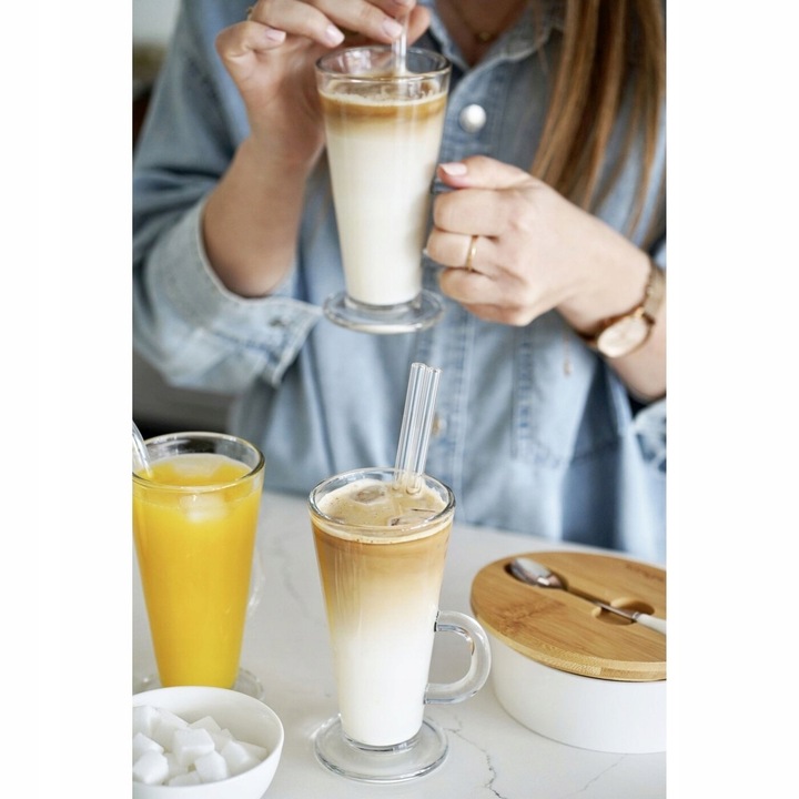 Zestaw SZKLANEK do KAWY Koktajlowych Tadar Caffe Latte 6x250 ml