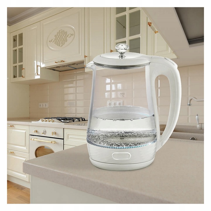 Czajnik elektryczny szklany Maestro 1,7l 2200W MR-052-WHITE