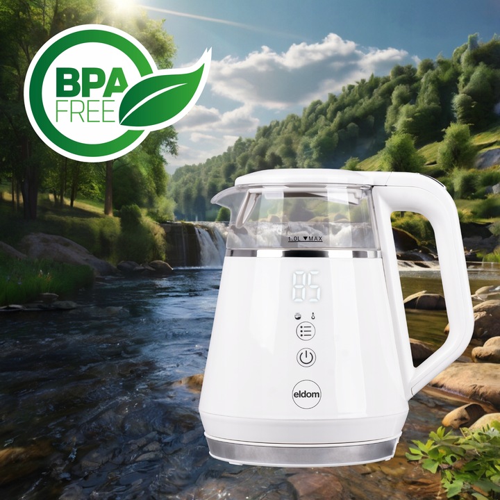 Czajnik bezprzewodowy z regulacją temperatury C505B Eldom 1100W 1L