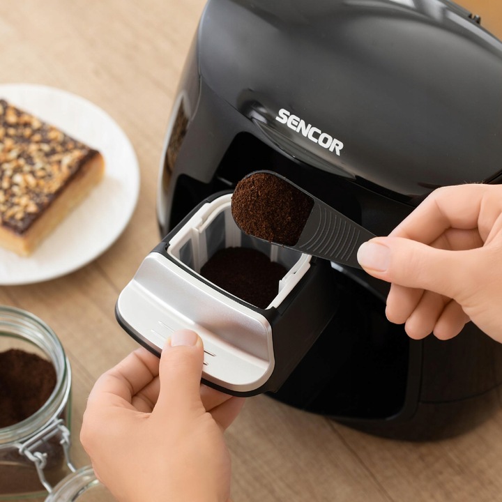 Mały ekspres przelewowy na dwie kawy 500W 0,3L czarny Sencor SCE