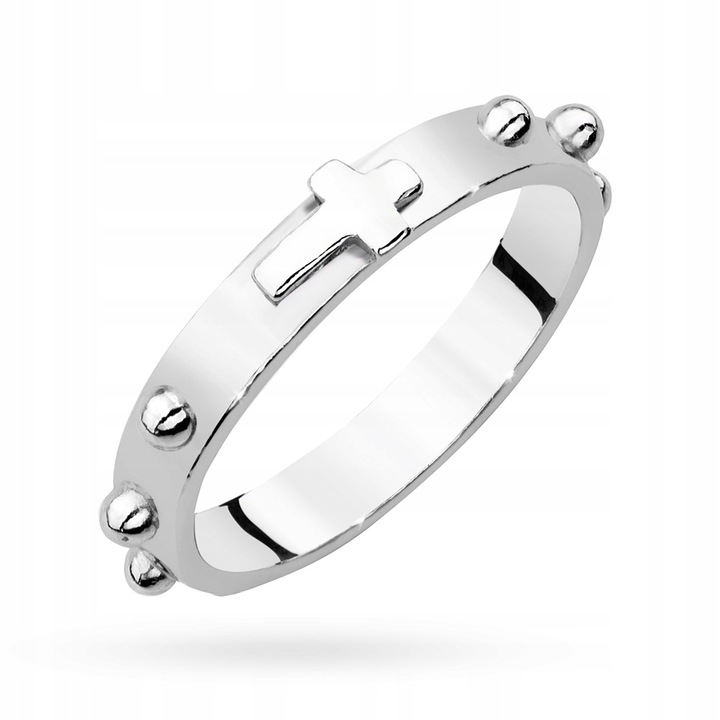 SREBRNY PIERŚCIONEK RÓŻANIEC NA PALEC pr. 925