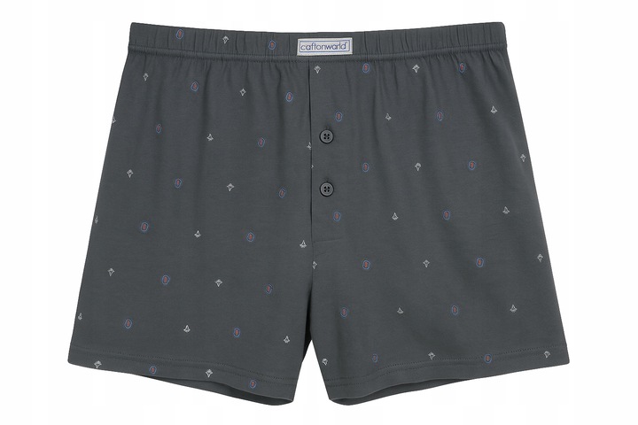 5 PAR BOKSERKI BAWEŁNIANE MĘSKIE KLASYCZNE WZORY COTTON WORLD KOMPLET - L