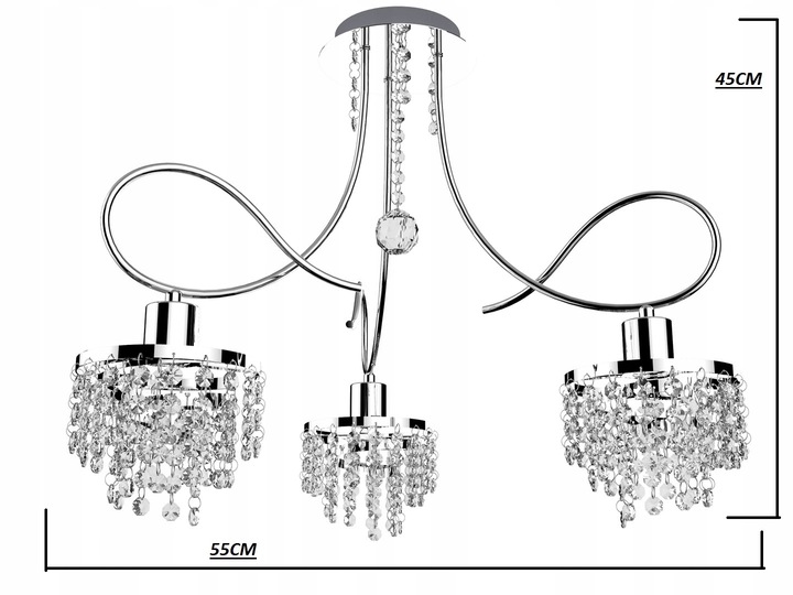 Lampa Wisząca Nowoczesna Żyrandol KryształKI