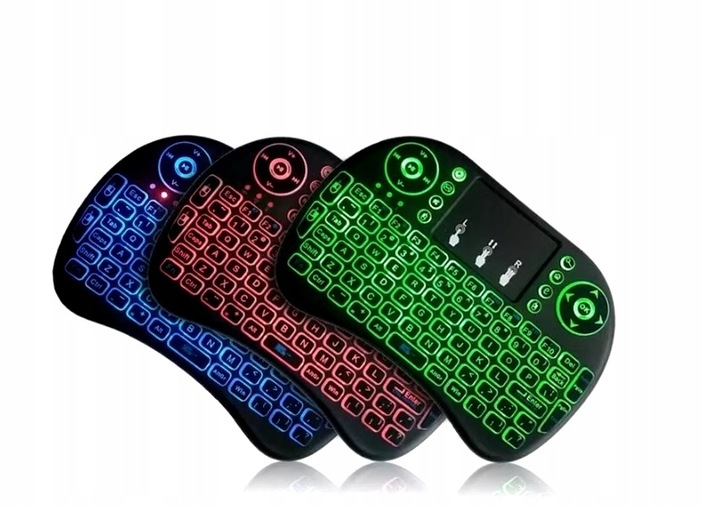 KLAWIATURA BEZPRZEWODOWA MINI LED SMART TV ŚWIECĄCA TOUCHPAD PODŚWIETLANA