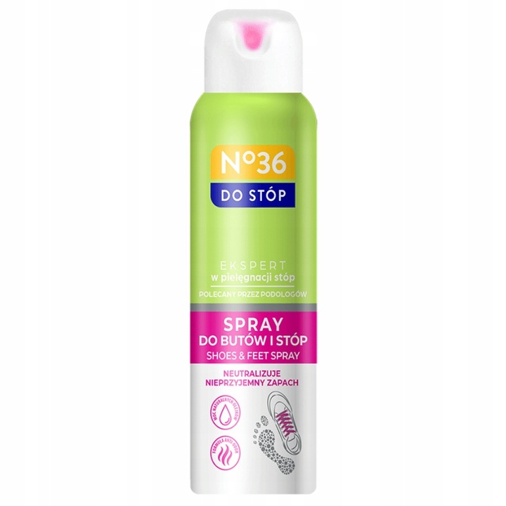 No36 dezodorant spray antyperspirant do stóp butów obuwia mięta limonka x5