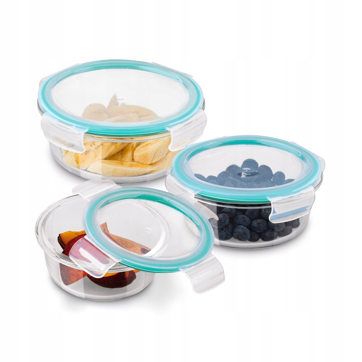 Zestaw POJEMNIKI na Żywność LUNCHBOX Mikrofalówki Konighoffer Largo 9 szt