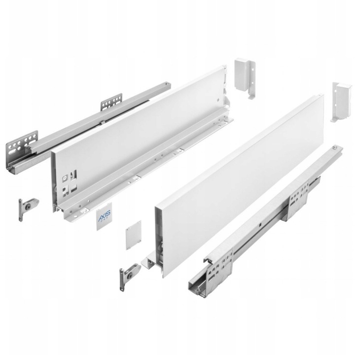 SZUFLADA GTV AXIS PRO 500B1 ŚREDNIA L500 H116 BIAŁA CICHY DOMYK WYSUW