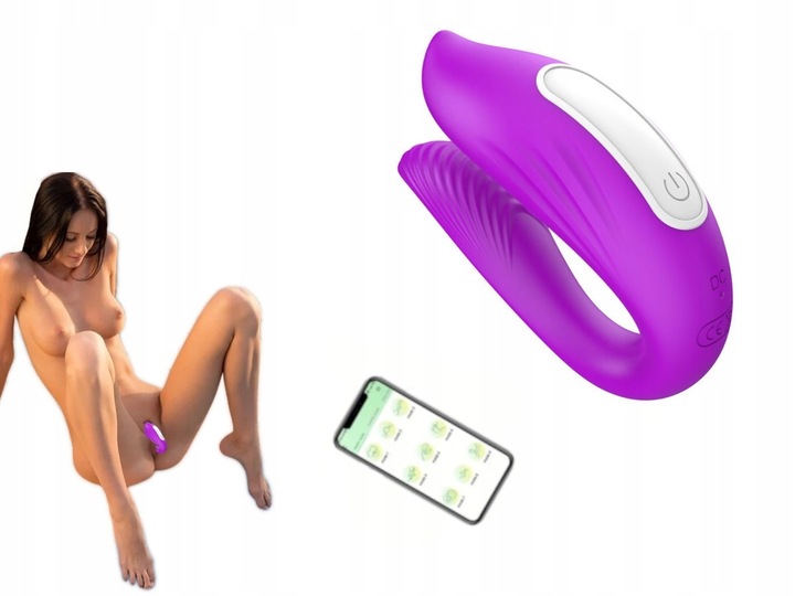 SSĄCY ŁECHTACZKĘ MASAŻER, WIBRATOR DLA PAR, Z APLIKACJĄ