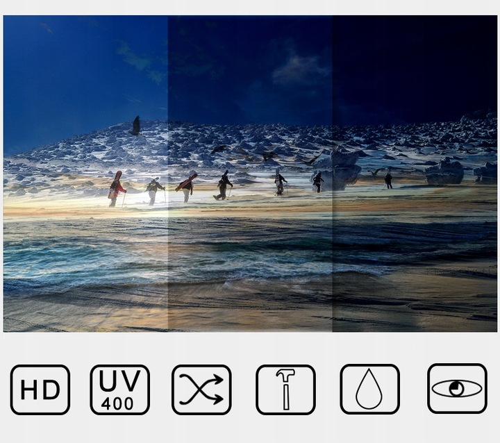 Okulary Rowerowe Polaryzacyjne Sportowe K7 na Rower 5 Szkieł Wymienne Szkła