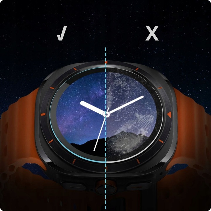 2x SZKŁO Hartowane SPIGEN EZ + Aplikator do Samsung Galaxy Watch Ultra 47mm