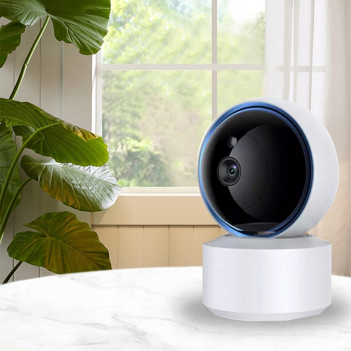 KAMERA OBROTOWA DOMOWA WEWNĘTRZNA NIANIA ELEKTRONICZNA WIFI NOC FULL