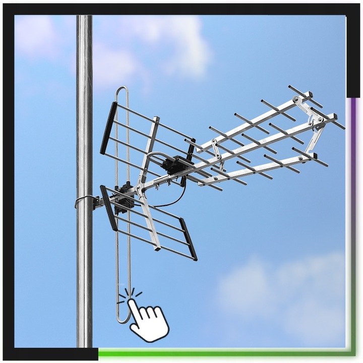 ANTENA DO TV NAZIEMNEJ ZEWNĘTRZNA DVB-T2 KIERUNKOWA COMBO MUX8 LTE VHF