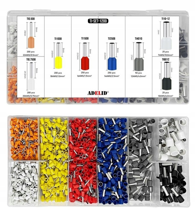 ZACISKARKA PRASKA DO TULEJEK KONEKTORÓW KABLI SZEŚCIOKĄTNA 0,08-16