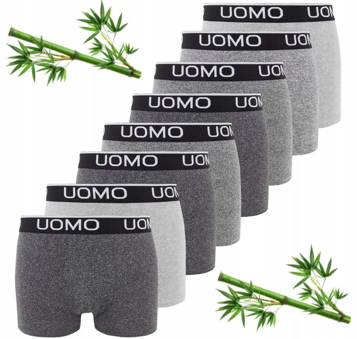 8 x BOKSERKI MĘSKIE BAWEŁNIANE BAMBUSOWE COTTON BAWEŁNA UOMO XXXXXL 5XL