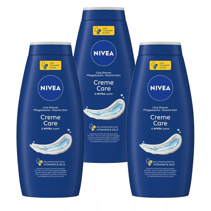 NIVEA Żel pod prysznic Creme Care 3 x 750 ml