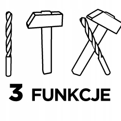 MŁOT UDAROWY SDS+ 1500W 4,5J WALIZKA + WIERTŁA