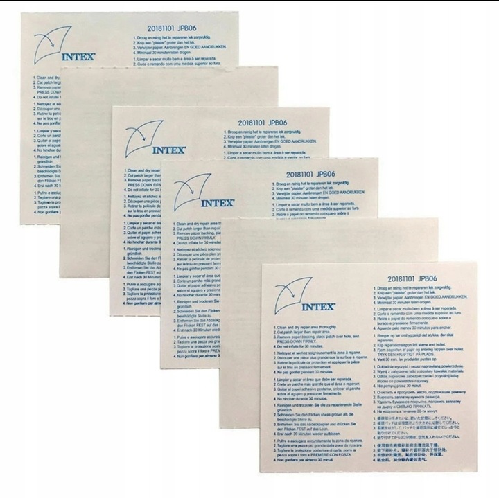 Łatki Łatka do Basenów Zestaw Naprawczy do Basenu INTEX 12 Łatek do Basenów