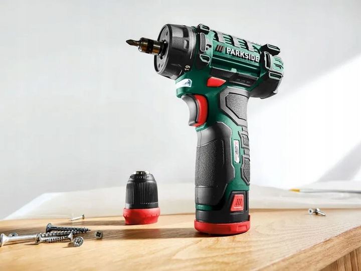 PARKSIDE Wiertarko wkrętarka akumulatorowa PBSA 12 akumulator i