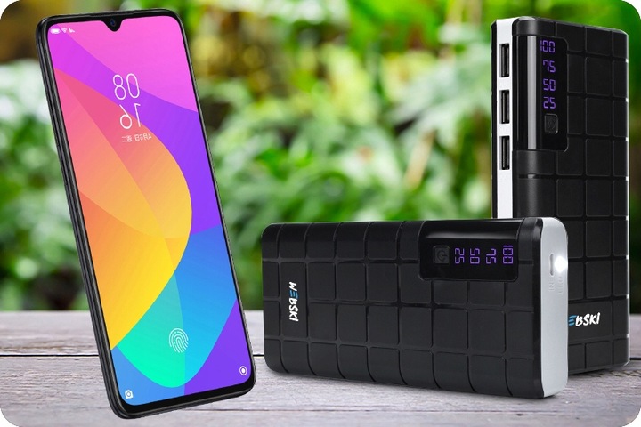 MOCNY POWERBANK 20000mAh z trzema portami USB awaryjną LATARKA LED Webski