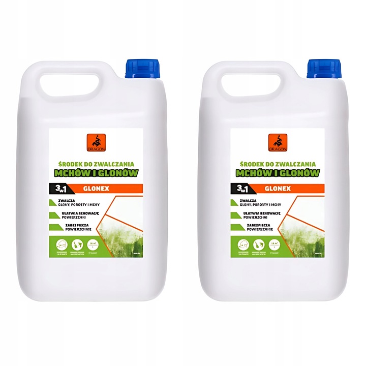 2 x DRAGON GLONEX ŚRODEK DO ZWALCZANIA MCHÓW GLONÓW POROSTÓW BEZBARWNY