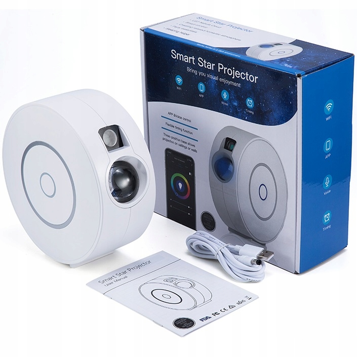 PROJEKTOR GWIAZD LAMPKA NOCNA RZUTNIK LED DO SYPIALNI DLA DZIECI NA PREZENT